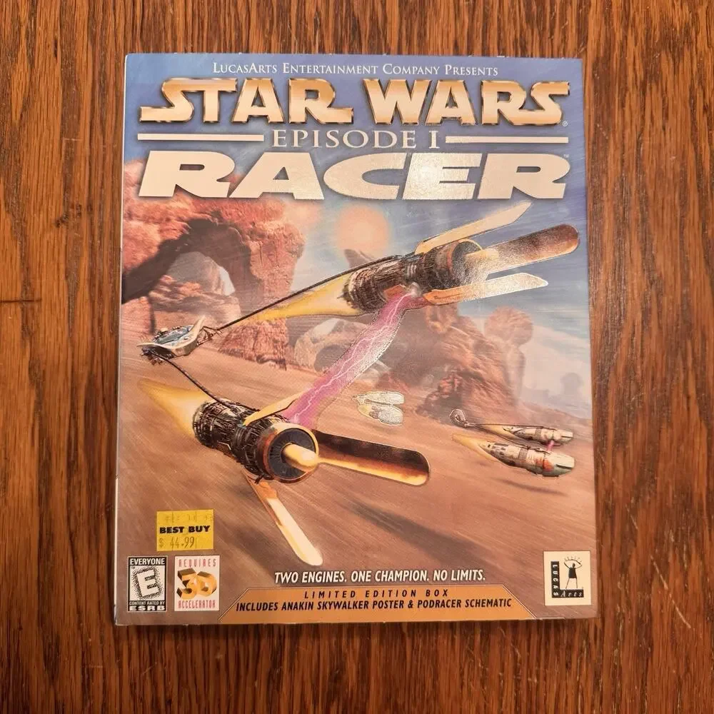 NO GAME Star Wars Episode 1: Racer Limited Edition Box Manual Poster Schematics